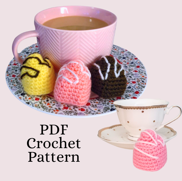 Fondant Fancy Cake - PDF Crochet Pattern